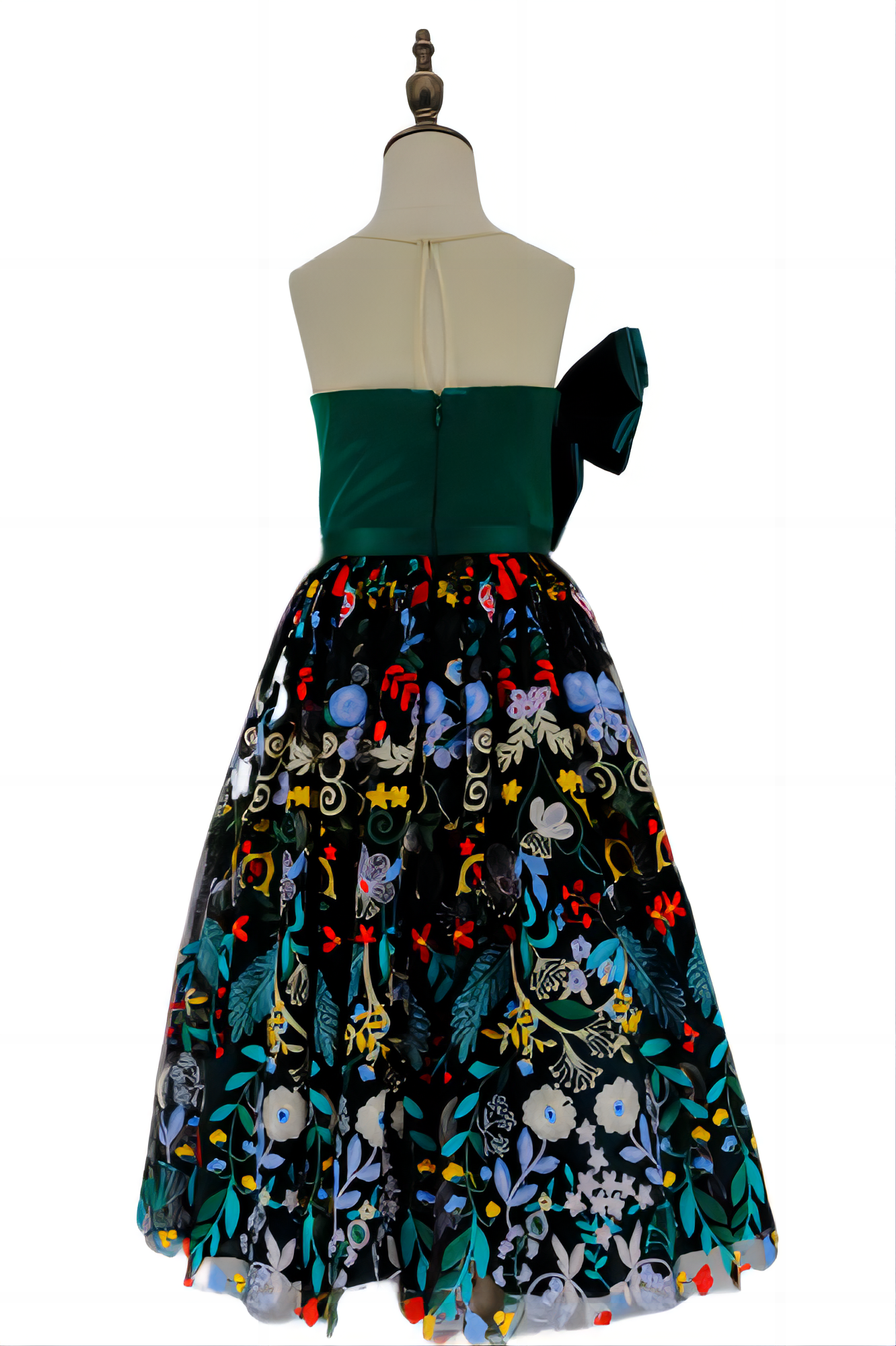 Dark green children's dress A